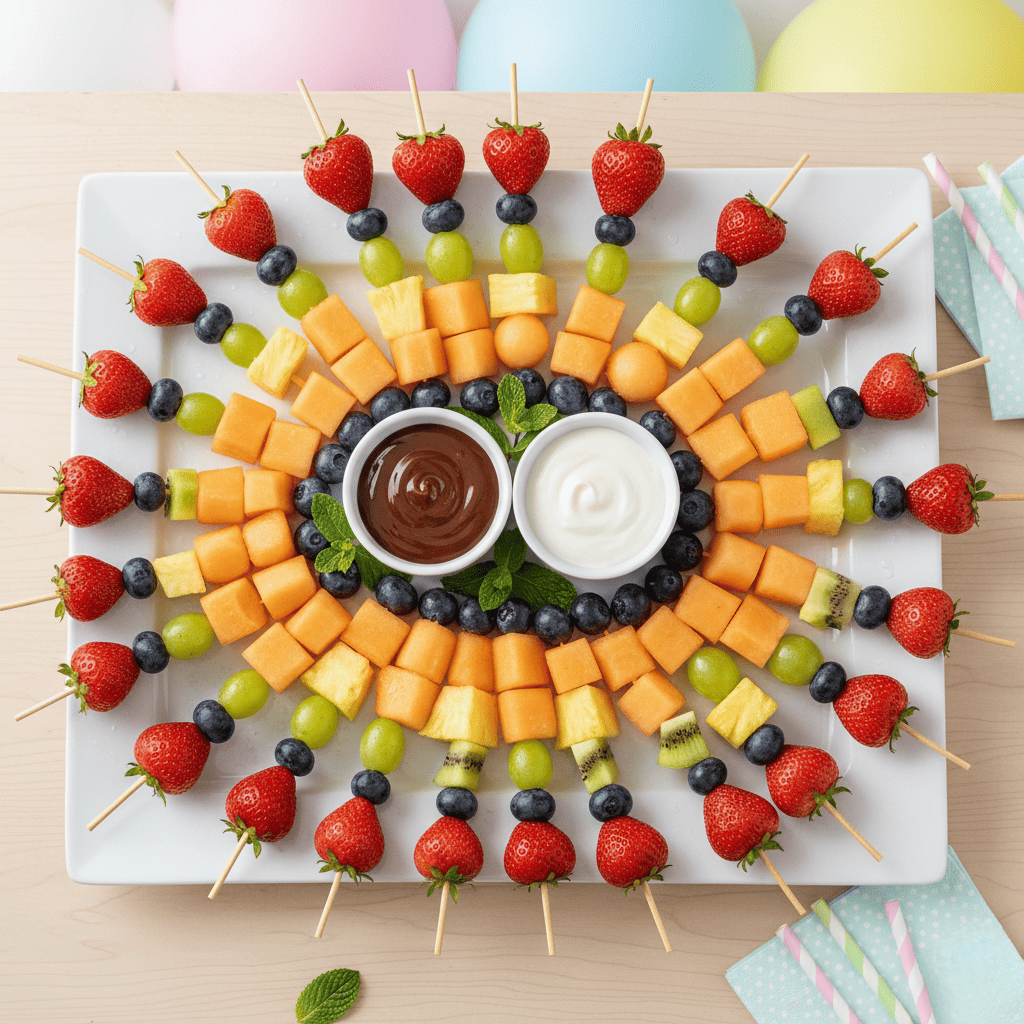 Fruktspyd til Babyshower